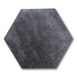 Travessa Dark Matte Concrete Look 13.5" Hexagon Porcelain Tile Travessa Dark Matte Concrete Look 13.5" Hexagon Porcelain Tile - American Tile Depot