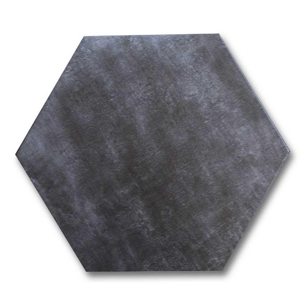 Travessa Dark Matte Concrete Look 13.5" Hexagon Porcelain Tile Travessa Dark Matte Concrete Look 13.5" Hexagon Porcelain Tile - American Tile Depot