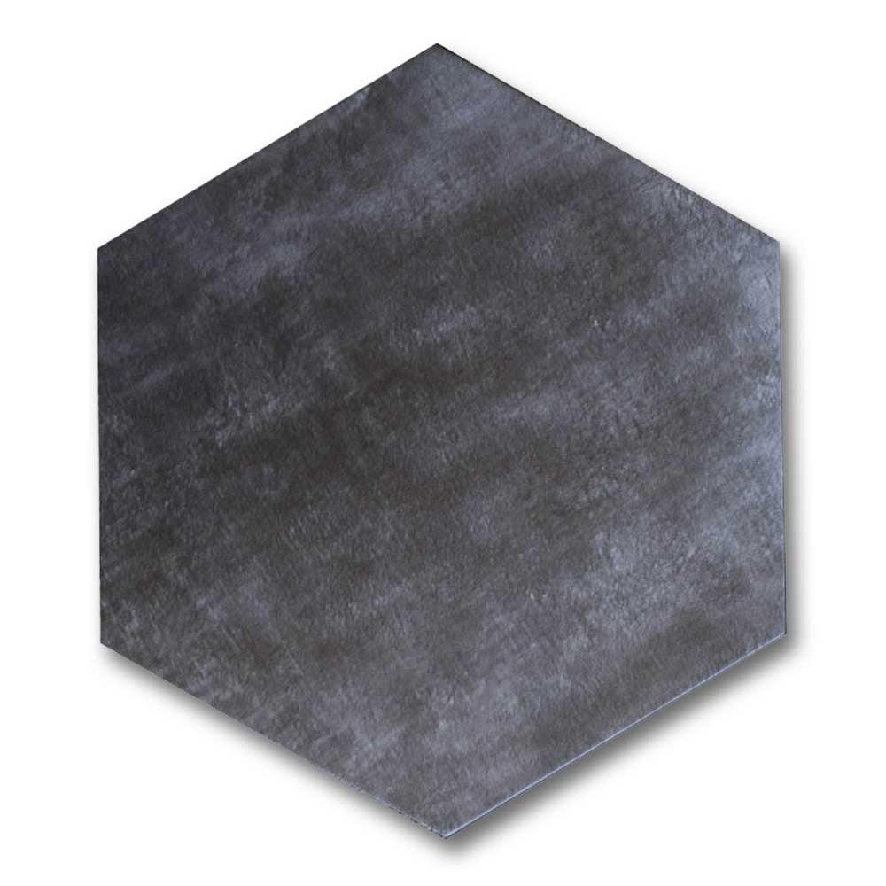 Travessa Dark Matte Concrete Look 13.5" Hexagon Porcelain Tile Travessa Dark Matte Concrete Look 13.5" Hexagon Porcelain Tile - American Tile Depot
