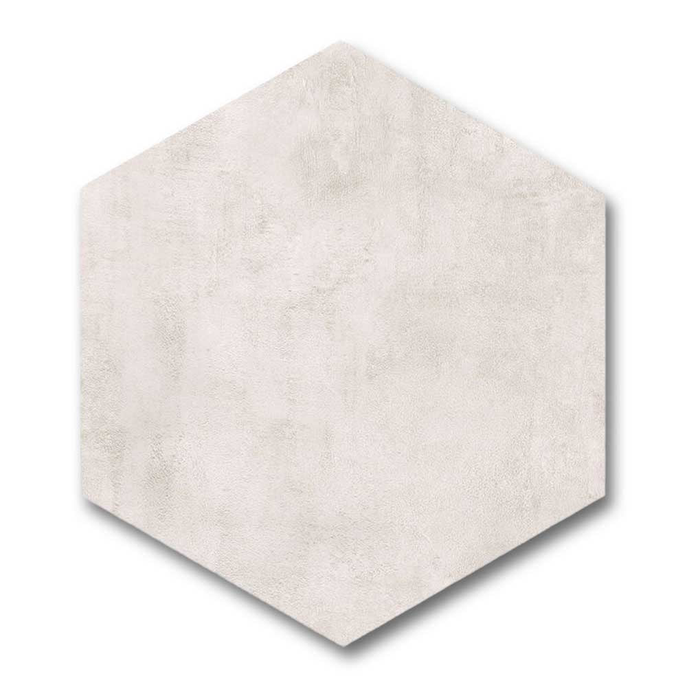 Travessa Light Matte Concrete Look 13.5" Hexagon Porcelain Tile