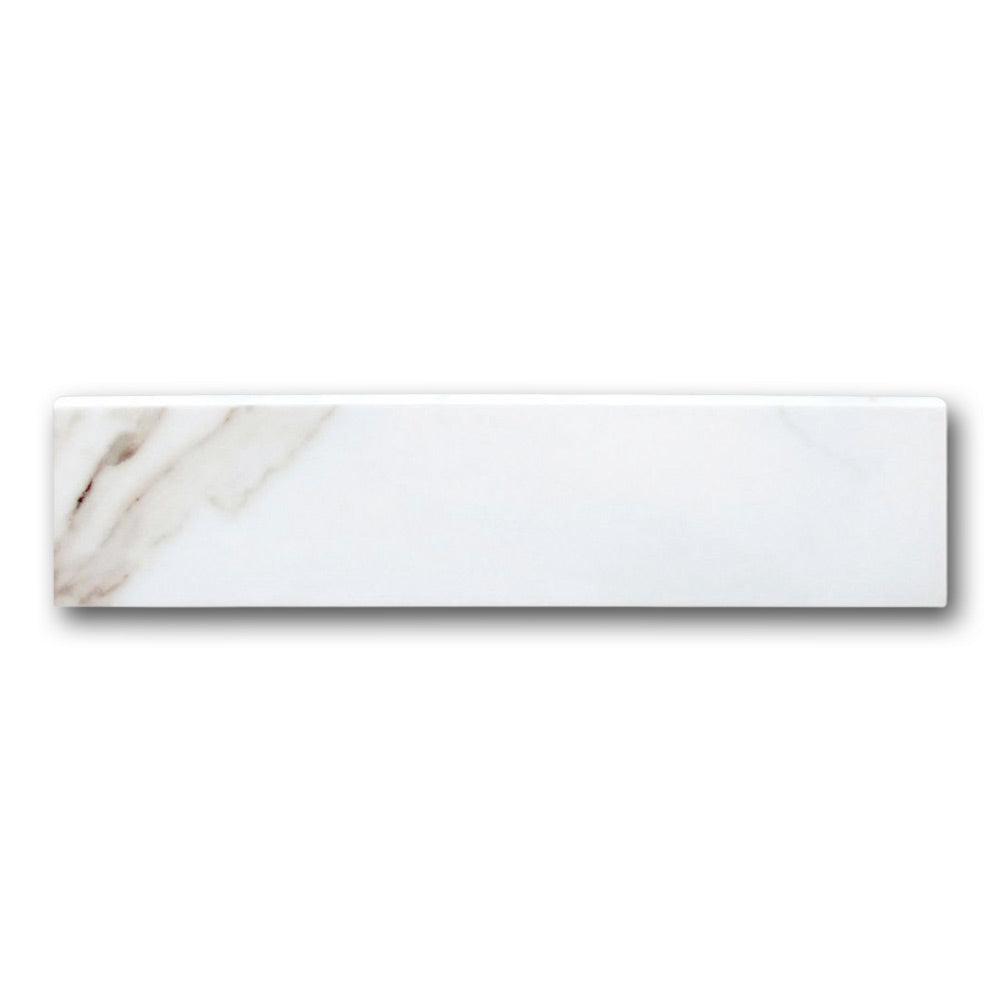 Triad Calacatta White Soft Bullnose 3x12 Molding Trim Triad Calacatta White Soft Bullnose 3x12 Molding Trim - American Tile Depot