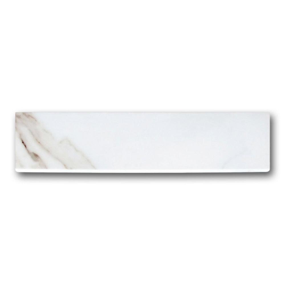 Triad Calacatta White Soft Bullnose 3x12 Molding Trim Triad Calacatta White Soft Bullnose 3x12 Molding Trim - American Tile Depot