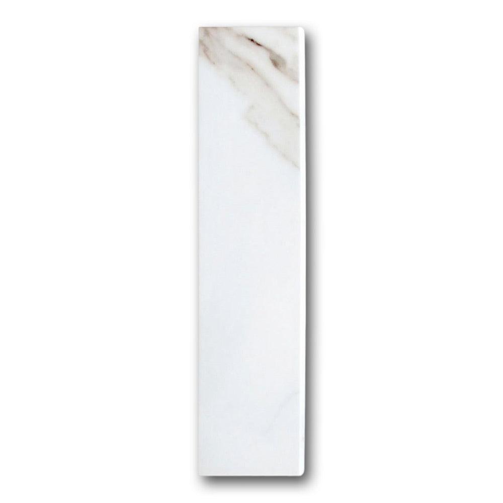 Triad Calacatta White Soft Bullnose 3x12 Molding Trim Triad Calacatta White Soft Bullnose 3x12 Molding Trim - American Tile Depot