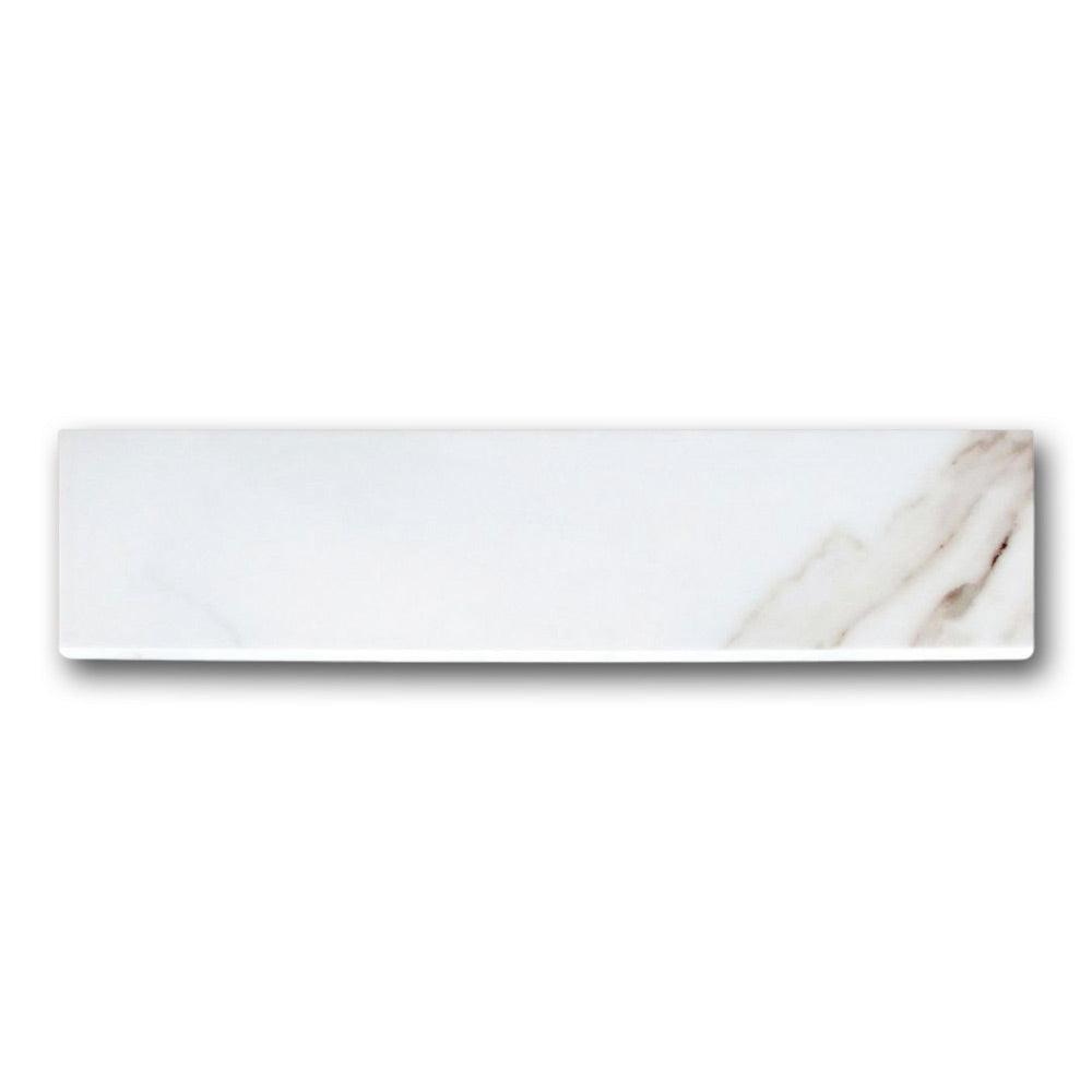 Triad Calacatta White Soft Bullnose 3x12 Molding Trim Triad Calacatta White Soft Bullnose 3x12 Molding Trim - American Tile Depot