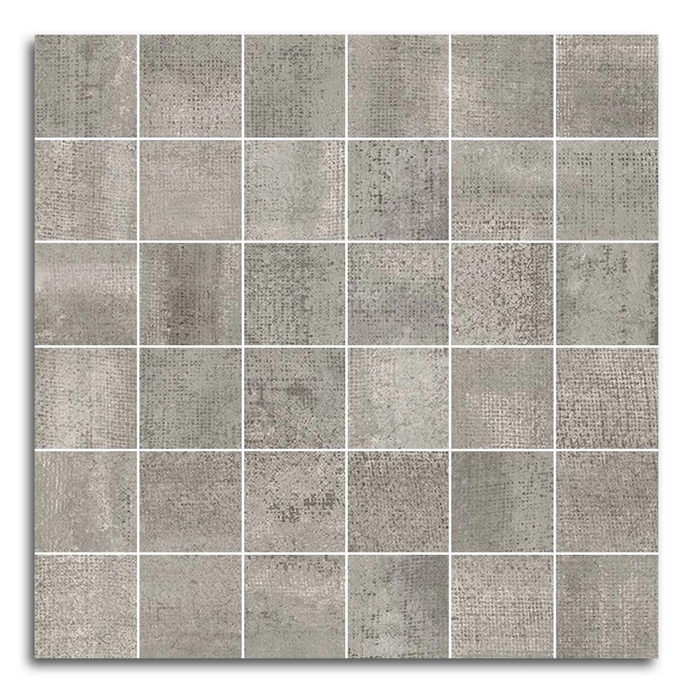 Tribeca Grafito Matte Square Porcelain Mosaic Tile Tribeca Grafito Matte Square Porcelain Mosaic Tile - American Tile Depot