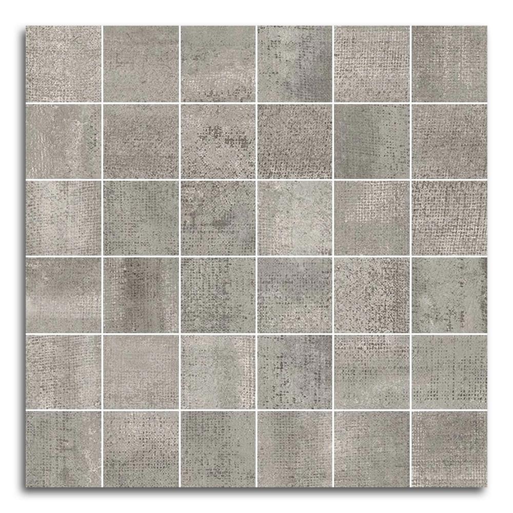 Tribeca Grafito Matte Square Porcelain Mosaic Tile Tribeca Grafito Matte Square Porcelain Mosaic Tile - American Tile Depot