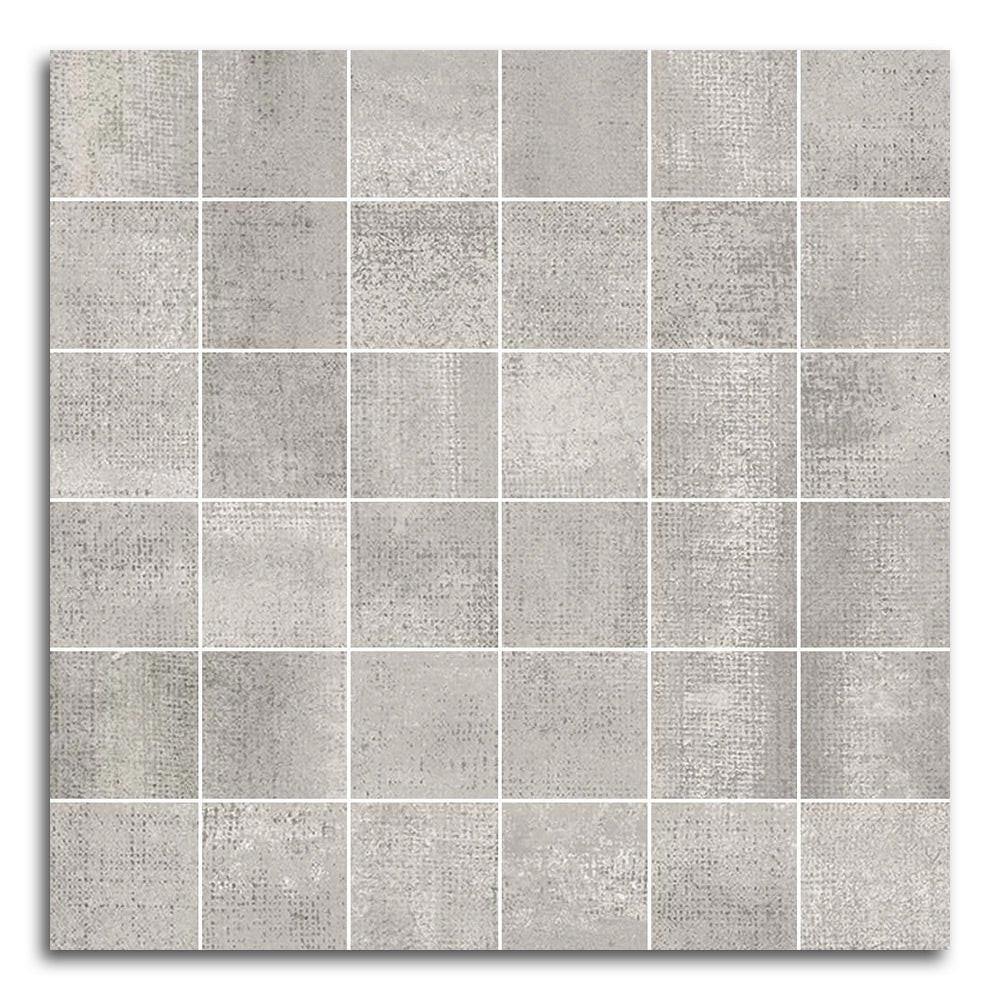 Tribeca Gris Matte Square Porcelain Mosaic Tile Tribeca Gris Matte Square Porcelain Mosaic Tile - American Tile Depot