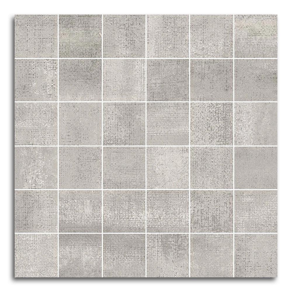 Tribeca Gris Matte Square Porcelain Mosaic Tile Tribeca Gris Matte Square Porcelain Mosaic Tile - American Tile Depot