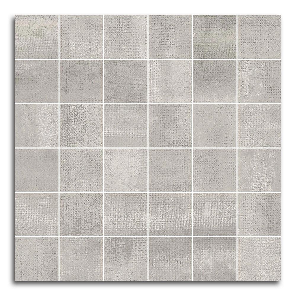 Tribeca Gris Matte Square Porcelain Mosaic Tile Tribeca Gris Matte Square Porcelain Mosaic Tile - American Tile Depot