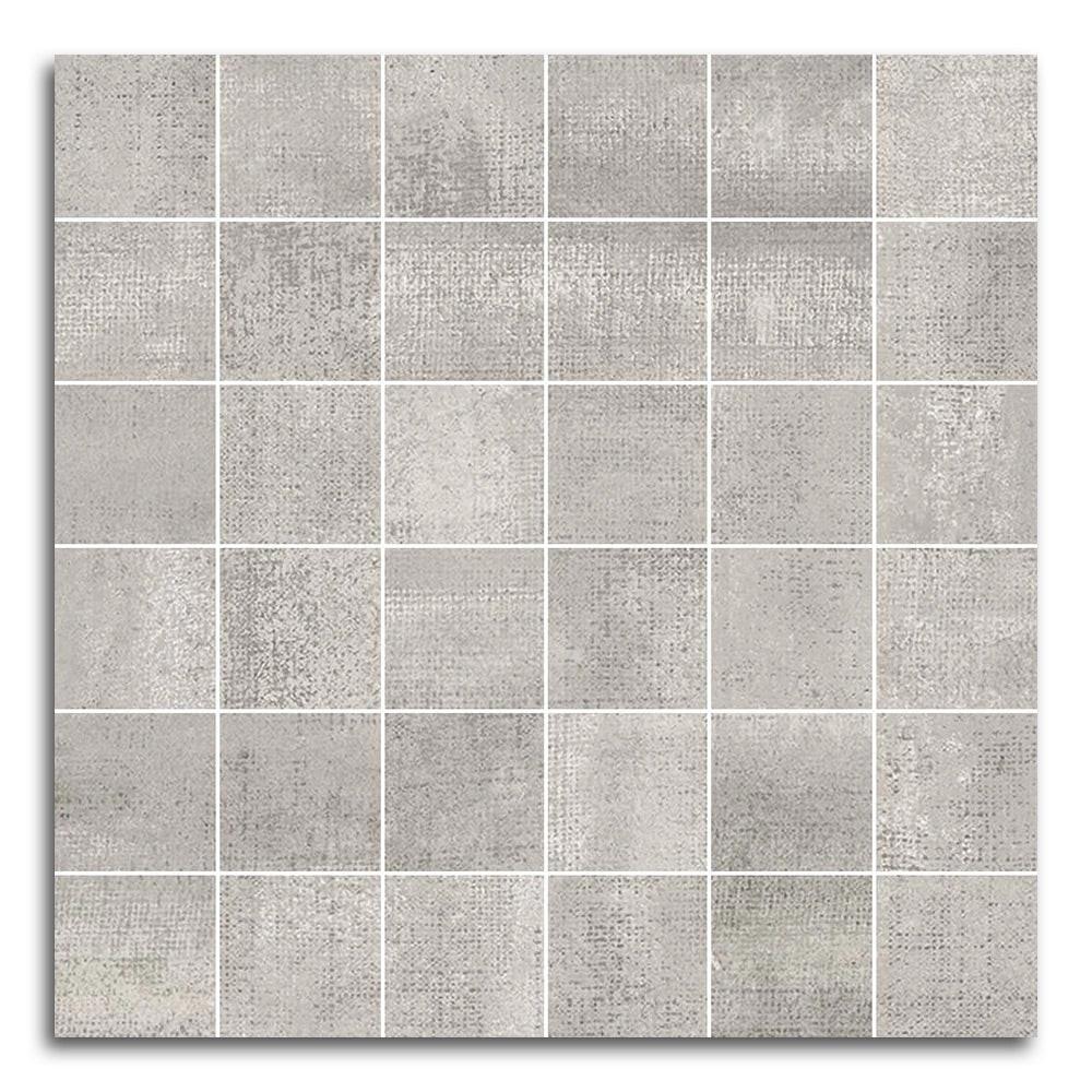 Tribeca Gris Matte Square Porcelain Mosaic Tile Tribeca Gris Matte Square Porcelain Mosaic Tile - American Tile Depot