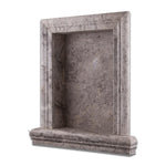 Tundra Gray (Atlantic Gray) Marble Hand-Made Custom Shampoo Niche / Shelf - LARGE - Polished Tundra Gray (Atlantic Gray) Marble Hand-Made Custom Shampoo Niche / Shelf - LARGE - Polished - American Tile Depot