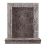 Tundra Gray (Atlantic Gray) Marble Hand-Made Custom Shampoo Niche / Shelf - LARGE - Polished Tundra Gray (Atlantic Gray) Marble Hand-Made Custom Shampoo Niche / Shelf - LARGE - Polished - American Tile Depot