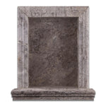 Tundra Gray (Atlantic Gray) Marble Hand-Made Custom Shampoo Niche / Shelf - LARGE - Polished Tundra Gray (Atlantic Gray) Marble Hand-Made Custom Shampoo Niche / Shelf - LARGE - Polished - American Tile Depot