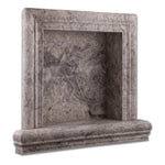Tundra Gray (Atlantic Gray) Marble Hand-Made Custom Shampoo Niche / Shelf - SMALL - Honed Tundra Gray (Atlantic Gray) Marble Hand-Made Custom Shampoo Niche / Shelf - SMALL - Honed - American Tile Depot