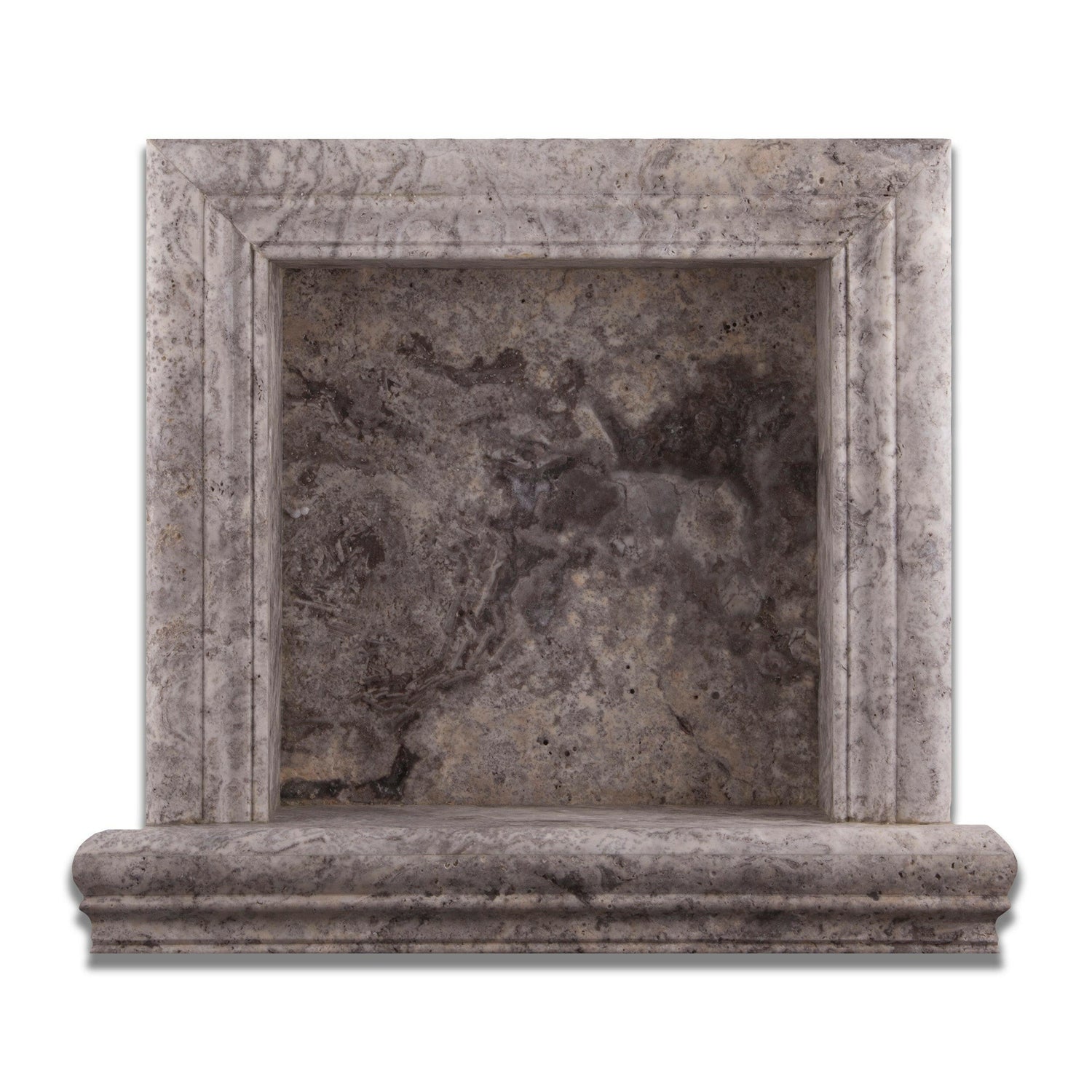 Tundra Gray (Atlantic Gray) Marble Hand-Made Custom Shampoo Niche / Shelf - SMALL - Polished Tundra Gray (Atlantic Gray) Marble Hand-Made Custom Shampoo Niche / Shelf - SMALL - Polished - American Tile Depot