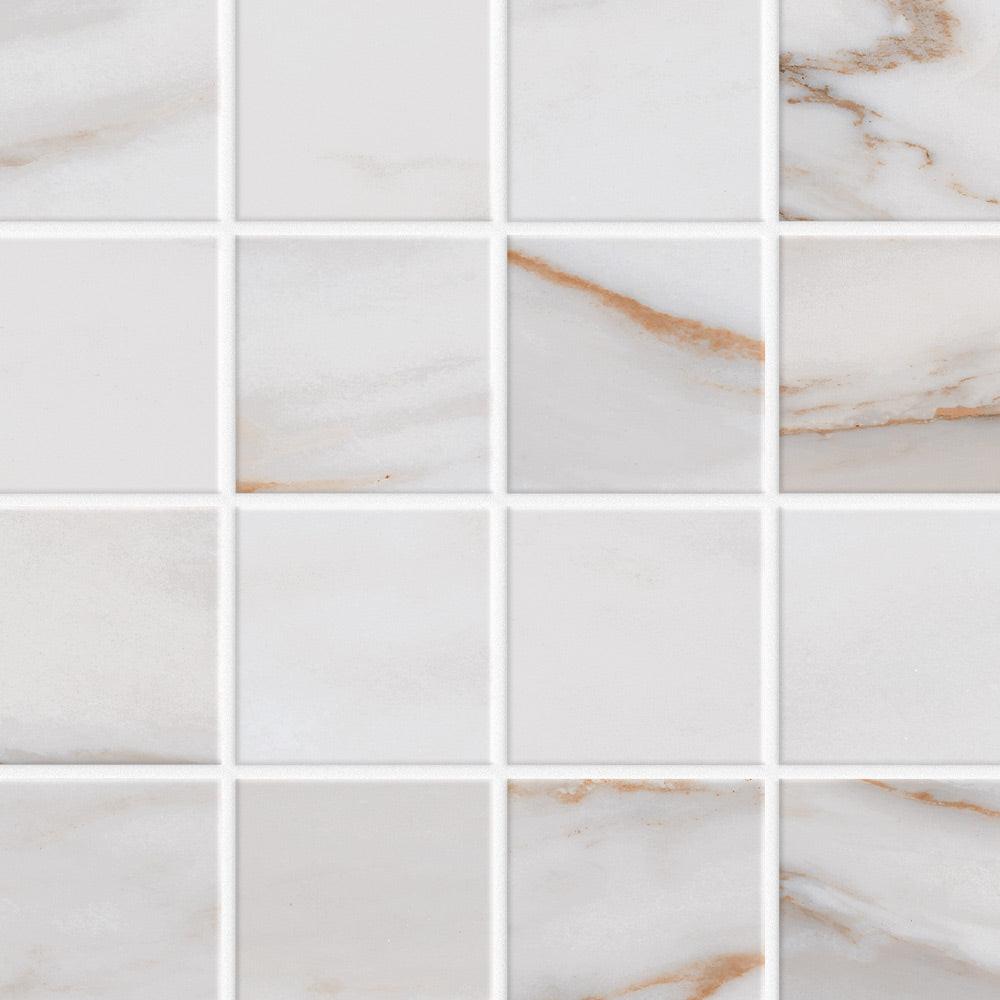 Tuscan Vein Gold Unpolished Square Porcelain Mosaic Tile Tuscan Vein Gold Unpolished Square Porcelain Mosaic Tile - American Tile Depot
