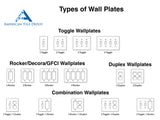 Walnut Travertine Single Duplex Switch Wall Plate / Switch Plate / Cover - Honed