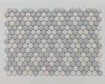 Union Station Antwerp Snow Circular Glass Mosaic Tile | FINAL SALE Union Station Antwerp Snow Circular Glass Mosaic Tile | FINAL SALE - American Tile Depot