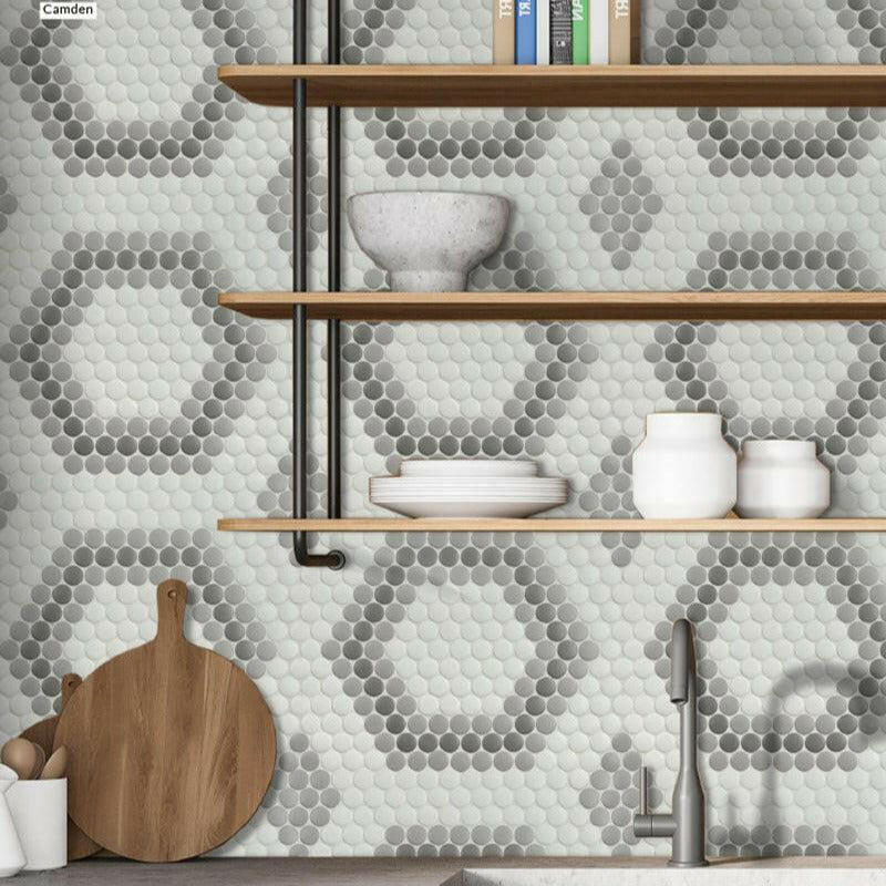 Union Station Camden Cloud Circular Glass Mosaic Tile | FINAL SALE Union Station Camden Cloud Circular Glass Mosaic Tile | FINAL SALE - American Tile Depot