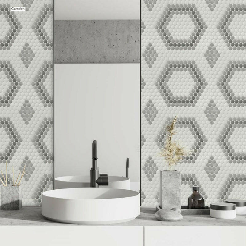 Union Station Camden Cloud Circular Glass Mosaic Tile | FINAL SALE Union Station Camden Cloud Circular Glass Mosaic Tile | FINAL SALE - American Tile Depot