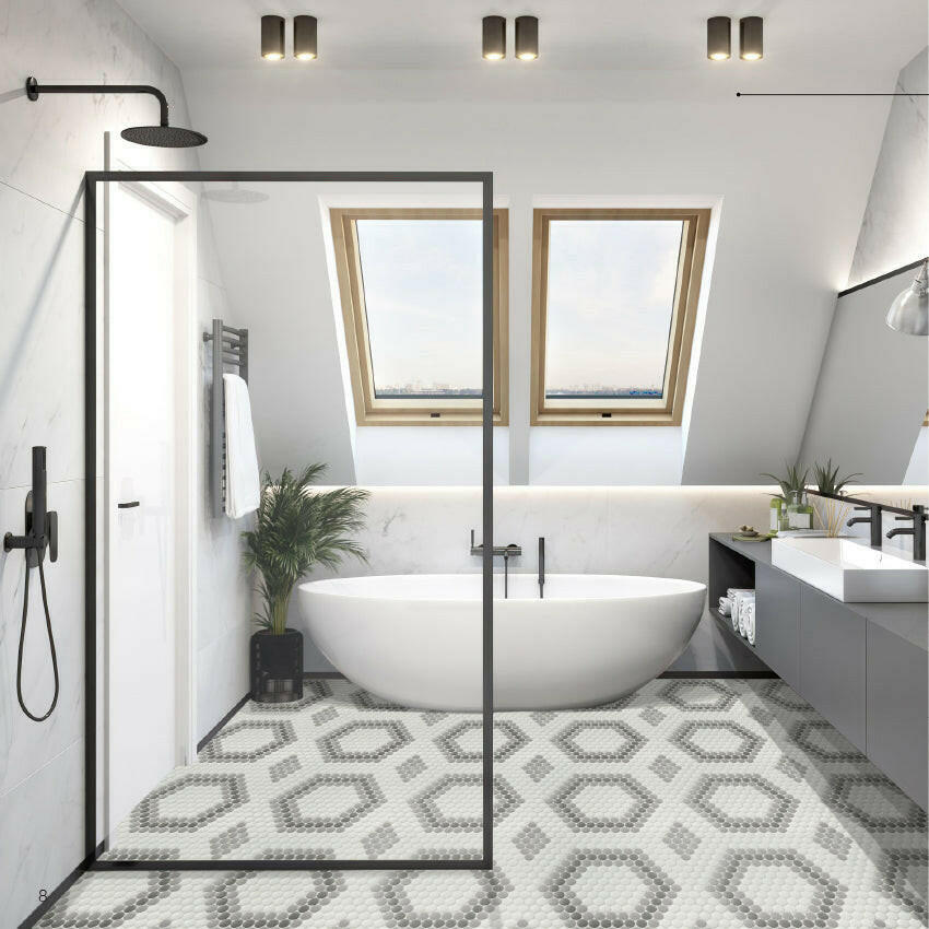 Union Station Camden Cloud Circular Glass Mosaic Tile | FINAL SALE Union Station Camden Cloud Circular Glass Mosaic Tile | FINAL SALE - American Tile Depot
