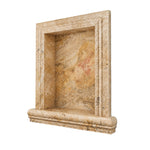 Valencia Travertine Hand-Made Custom Shampoo Niche / Shelf - LARGE - Honed - American Tile Depot