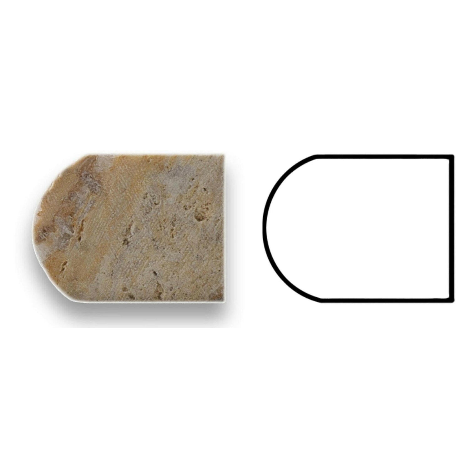 Valencia Travertine Honed 1/2x12 Pencil Liner Valencia Travertine Honed 1/2x12 Pencil Liner - American Tile Depot