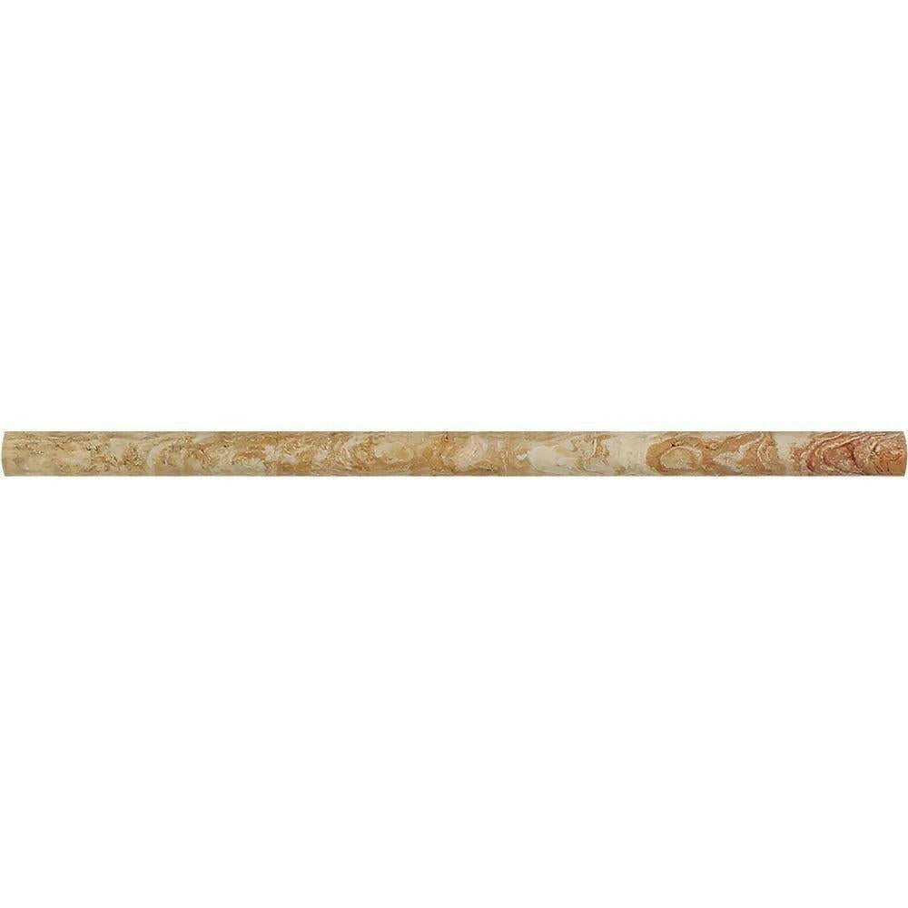 Valencia Travertine Honed 1/2x12 Pencil Liner Valencia Travertine Honed 1/2x12 Pencil Liner - American Tile Depot