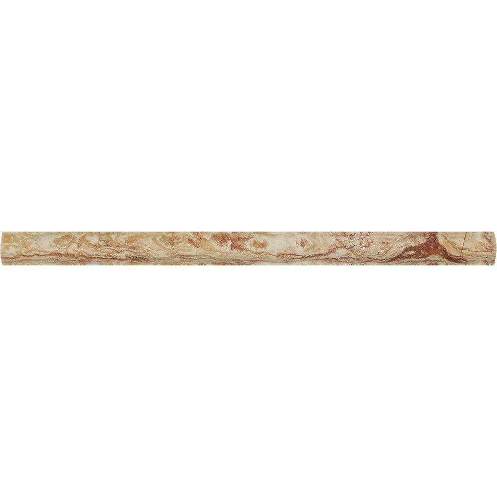 Valencia Travertine Honed 3/4x12 Bullnose Liner Valencia Travertine Honed 3/4x12 Bullnose Liner - American Tile Depot