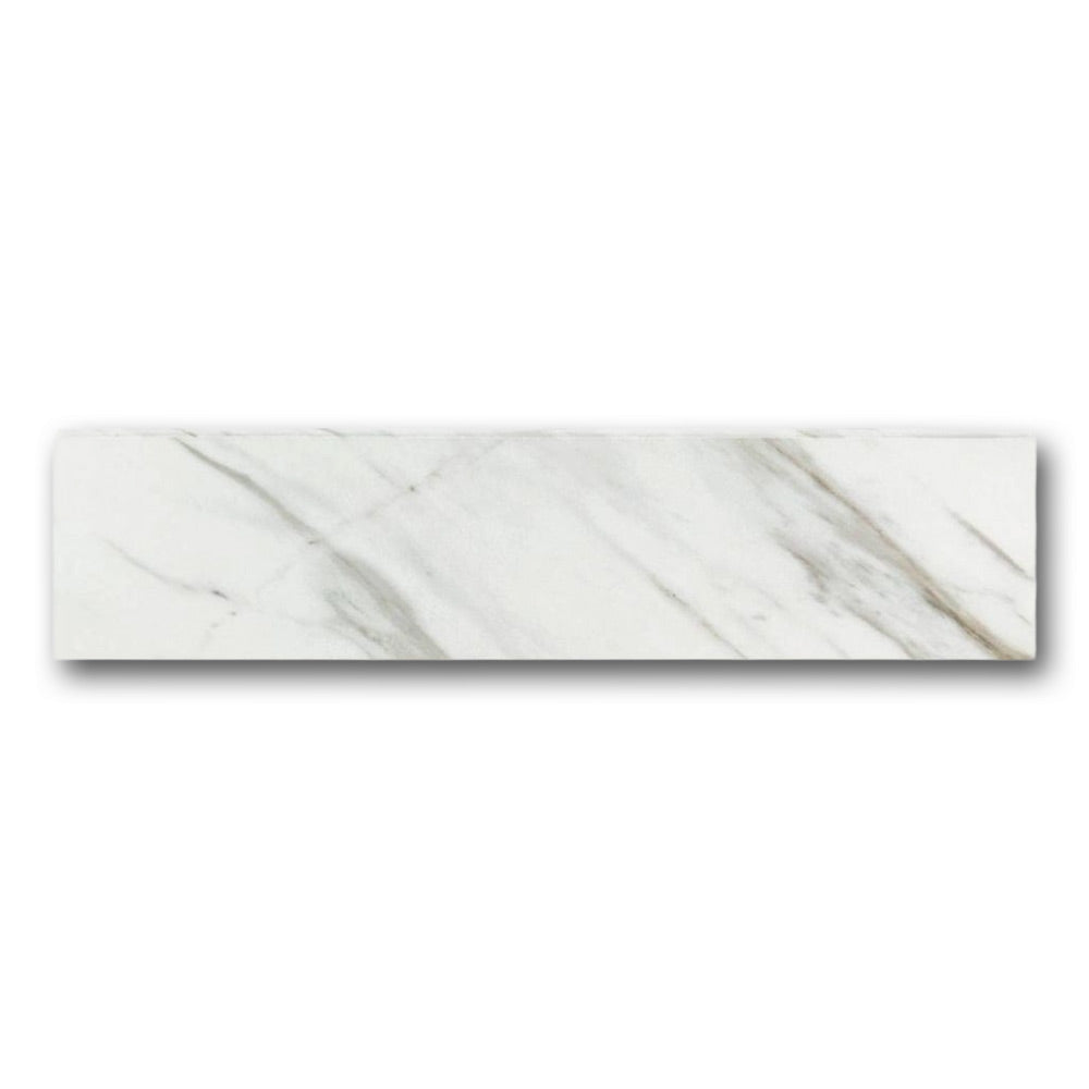 Veina Calacatta Levigato Bullnose 3x12 Molding Trim
