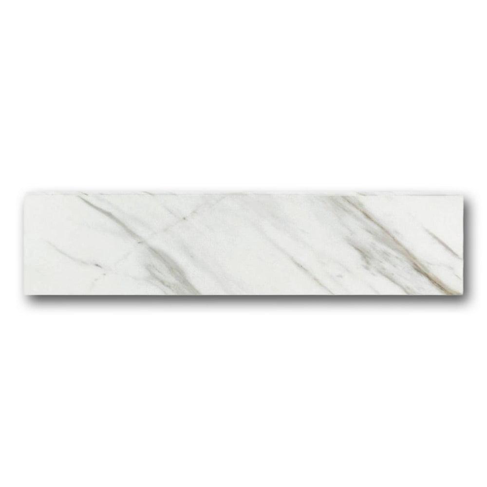 Veina Calacatta Levigato Bullnose 3x12 Molding Trim Veina Calacatta Levigato Bullnose 3x12 Molding Trim - American Tile Depot