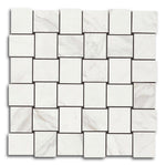 Veina Calacatta Matte Basketweave Porcelain Mosaic Tile Veina Calacatta Matte Basketweave Porcelain Mosaic Tile - American Tile Depot