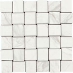 Veina Calacatta Matte Basketweave Porcelain Mosaic Tile Veina Calacatta Matte Basketweave Porcelain Mosaic Tile - American Tile Depot