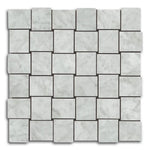 Veina Carrara Polished Basketweave Porcelain Mosaic Tile Veina Carrara Polished Basketweave Porcelain Mosaic Tile - American Tile Depot