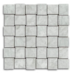 Veina Carrara Polished Basketweave Porcelain Mosaic Tile Veina Carrara Polished Basketweave Porcelain Mosaic Tile - American Tile Depot