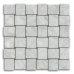 Veina Carrara Polished Basketweave Porcelain Mosaic Tile Veina Carrara Polished Basketweave Porcelain Mosaic Tile - American Tile Depot