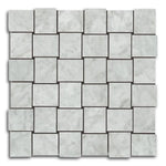 Veina Carrara Polished Basketweave Porcelain Mosaic Tile Veina Carrara Polished Basketweave Porcelain Mosaic Tile - American Tile Depot