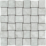 Veina Carrara Polished Basketweave Porcelain Mosaic Tile Veina Carrara Polished Basketweave Porcelain Mosaic Tile - American Tile Depot