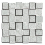 Veina Carrara Polished Basketweave Porcelain Mosaic Tile Veina Carrara Polished Basketweave Porcelain Mosaic Tile - American Tile Depot