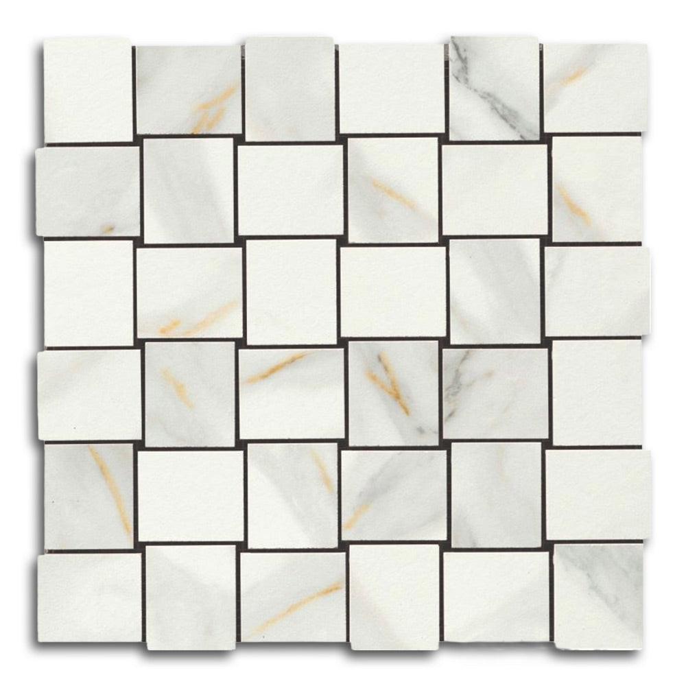 Veina Macchiavecchia Matte Basketweave Porcelain Mosaic Tile Veina Macchiavecchia Matte Basketweave Porcelain Mosaic Tile - American Tile Depot