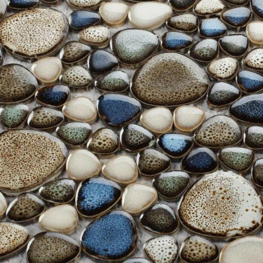 Venus Night Atlas Pebble Porcelain Mosaic Tile Venus Night Atlas Pebble Porcelain Mosaic Tile - American Tile Depot