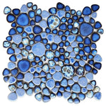 Venus Night Azure Pebble Porcelain Mosaic Tile Venus Night Azure Pebble Porcelain Mosaic Tile - American Tile Depot