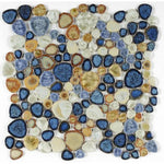 Venus Night Blue Pebble Porcelain Mosaic Tile Venus Night Blue Pebble Porcelain Mosaic Tile - American Tile Depot