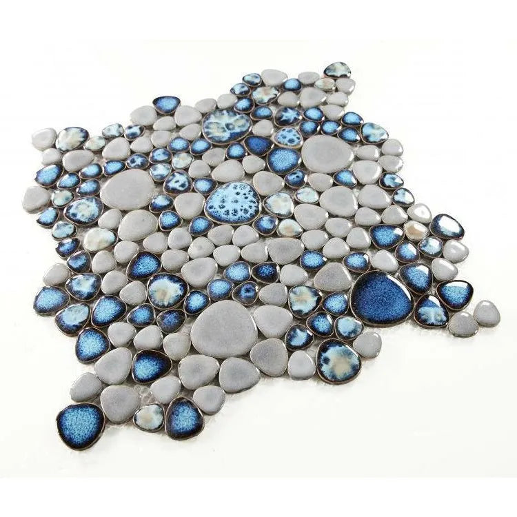 Venus Night Cielo Pebble Porcelain Mosaic Tile Venus Night Cielo Pebble Porcelain Mosaic Tile - American Tile Depot