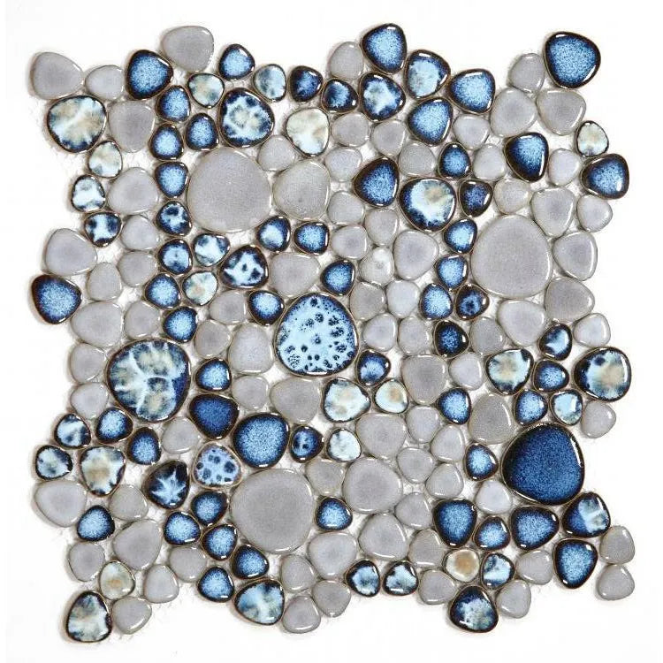 Venus Night Cielo Pebble Porcelain Mosaic Tile Venus Night Cielo Pebble Porcelain Mosaic Tile - American Tile Depot