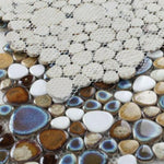 Venus Night Mango Pebble Porcelain Mosaic Tile Venus Night Mango Pebble Porcelain Mosaic Tile - American Tile Depot