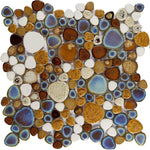 Venus Night Mango Pebble Porcelain Mosaic Tile Venus Night Mango Pebble Porcelain Mosaic Tile - American Tile Depot