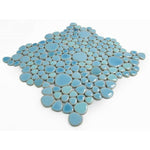 Venus Noon Jewel Blue Pebble Porcelain Polished Mosaic Tile Venus Noon Jewel Blue Pebble Porcelain Polished Mosaic Tile - American Tile Depot