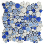 Venus Noon Sapphire Pebble Porcelain Mosaic Tile Venus Noon Sapphire Pebble Porcelain Mosaic Tile - American Tile Depot