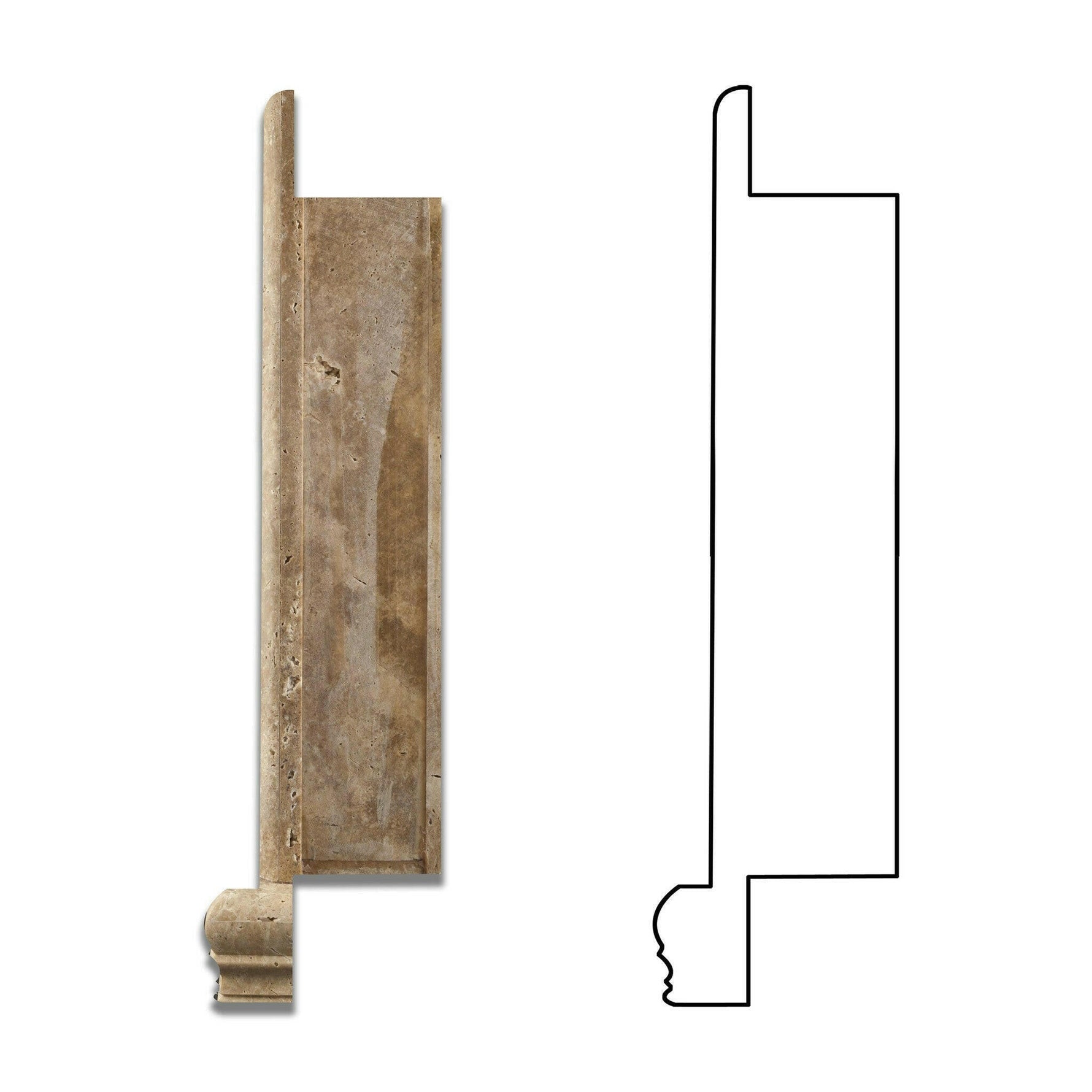 Walnut Travertine Hand-Made Custom Shampoo Niche / Shelf - LARGE - Honed Walnut Travertine Hand-Made Custom Shampoo Niche / Shelf - LARGE - Honed - American Tile Depot